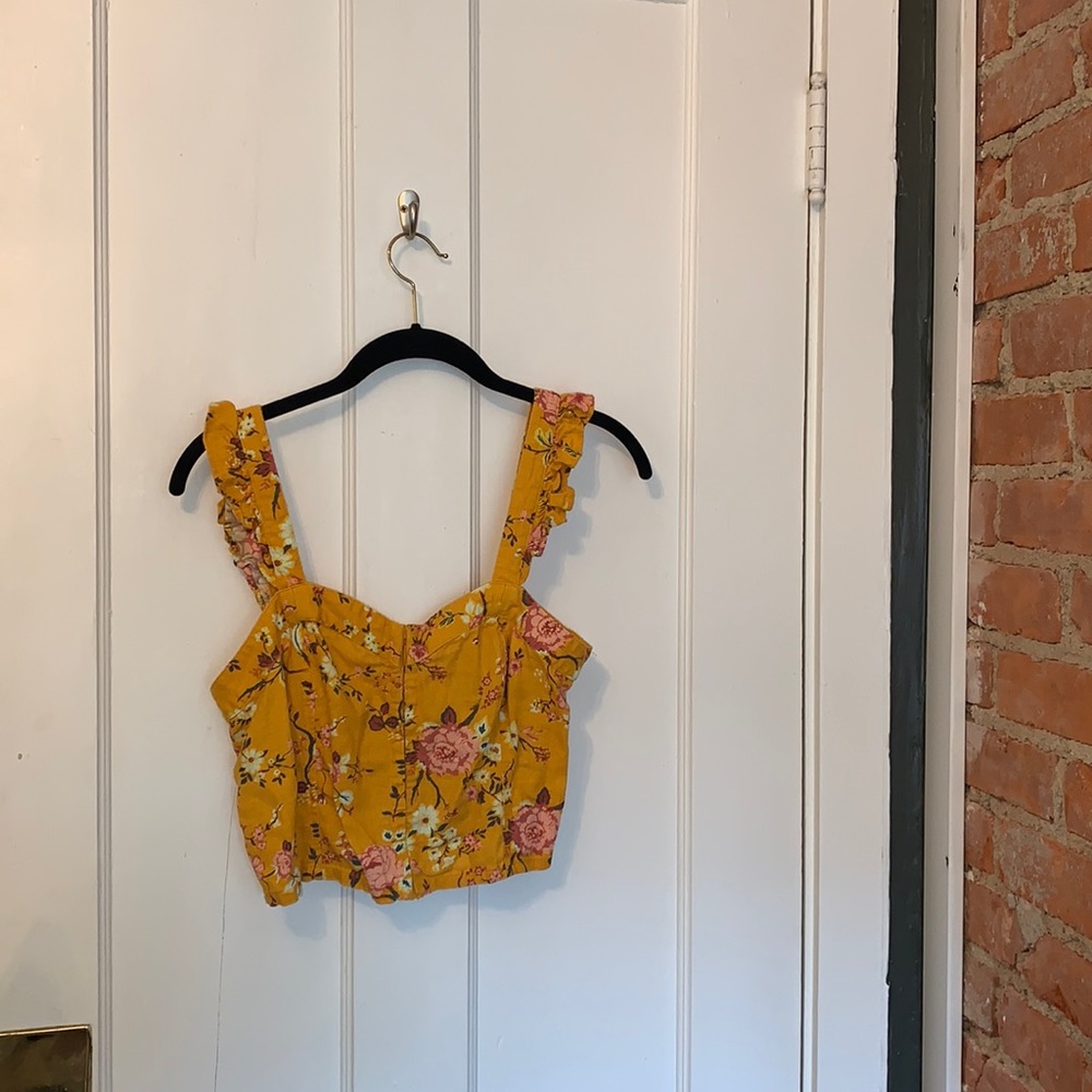 Abound - yellow, floral, crop top